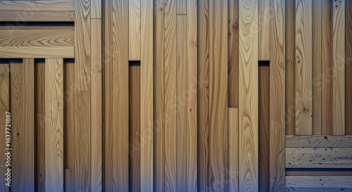 Modern Wood Wall Texture Background: Abstract Pattern with Vertical Wooden Panels for Interior Design