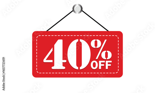 40% Off Sale Sign – Eye-Catching Retail Discount Banner