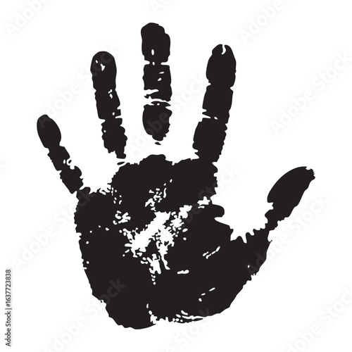  realistic vector of hand print