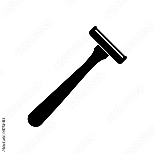 A simple razor tool on transparent background silhouette