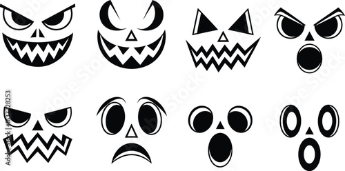 Black and white cats and dog with abstract vector skull and cartoon skeleton design