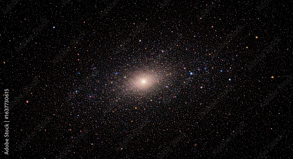 Obraz premium Stunning Globular Cluster in Deep Space Illuminated by Countless Stars Sparkling in the Darkness a Captivating Cosmic Display
