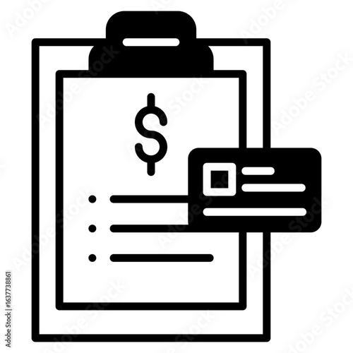 Credit outline mixed icon