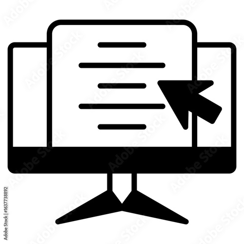 Digital outline mixed icon