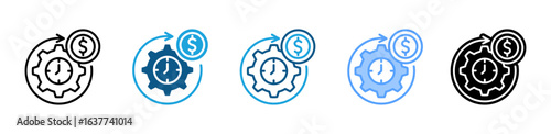 Efficiency icon sheet multiple style collection