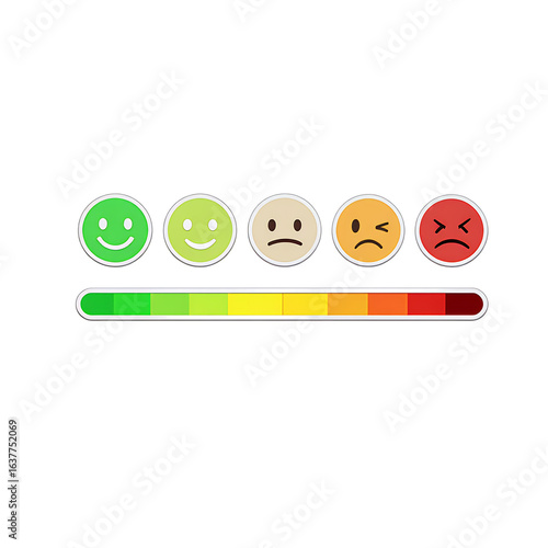 Emojis Rating Scale Customer Feedback, Satisfaction Meter, Survey Results