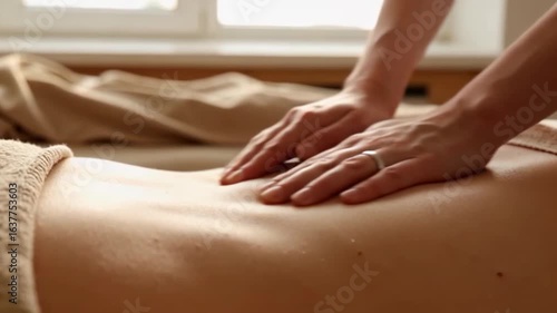 Wallpaper Mural Close-up of hands giving a massage on a person's back Torontodigital.ca