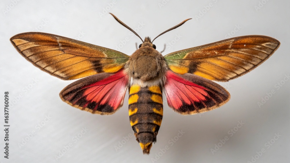 Obraz premium Hummingbird Hawk-Moth on studio background