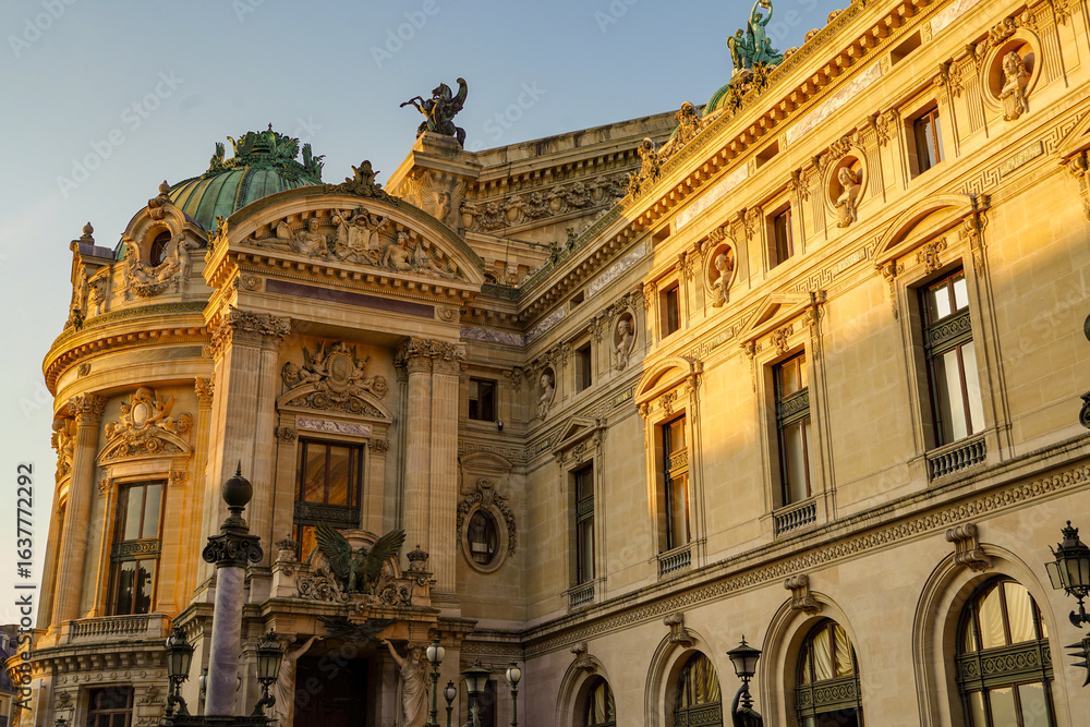 Fototapeta premium exterior facade of the Opéra Garnier , concert hall in Paris, France