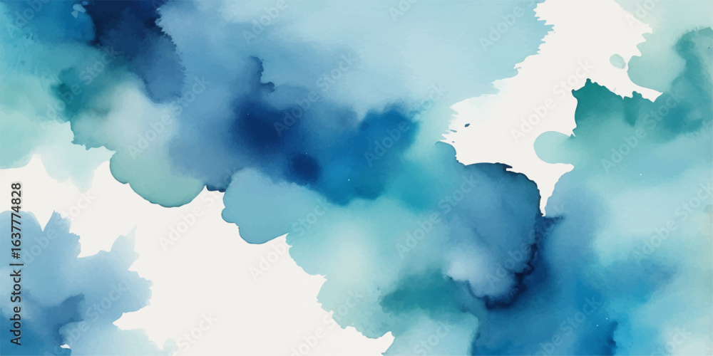Obraz premium Blue sky with white fluffy clouds on a bright sunny day