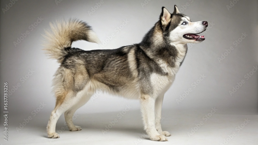Fototapeta premium Huskita on studio background