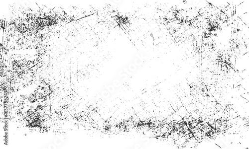 Abstract vintage distressed grunge surface with black and white background. Vintage monochrome grunge texture with black and white abstract pattern