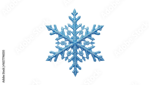 Isolated snowflake detail macro photography winter wonderland close-up unique structure