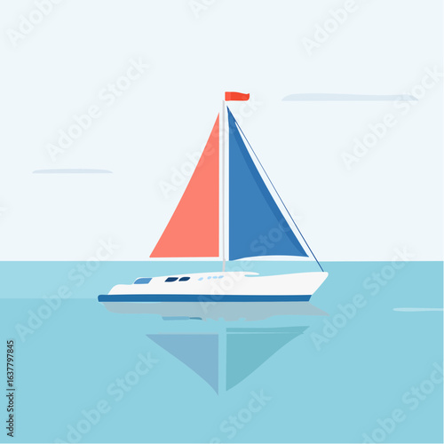  A freelancer's independence- a single sailboat navigating a large, open ocean of opportunity 