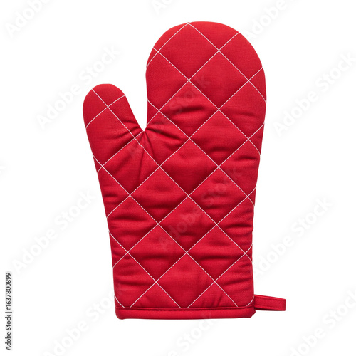 Fotografie Red oven mitt for cooking and baking