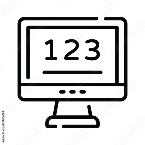 A well crafted icon of online maths session