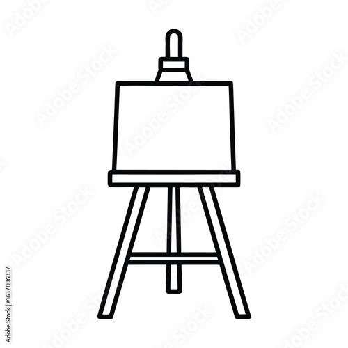 art easel vector for artist design on white background 