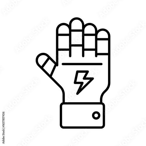 Electric resistant gloves icon