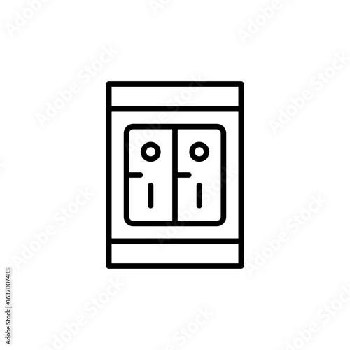 Lighting switch button icon