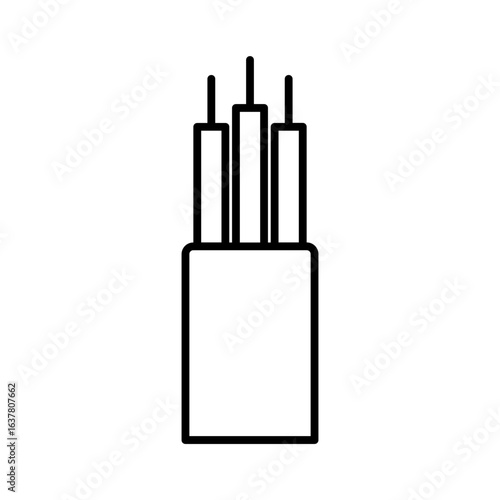 Three core cable icon
