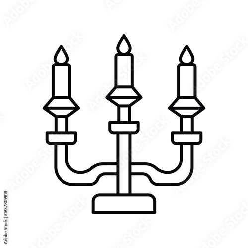 Candelabrum  thinline icon , vector, pixel perfect, illustrator file 

