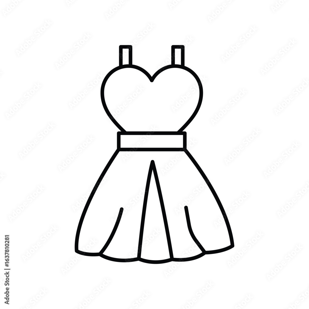 Obraz premium Dress thinline icon , vector, pixel perfect, illustrator file 