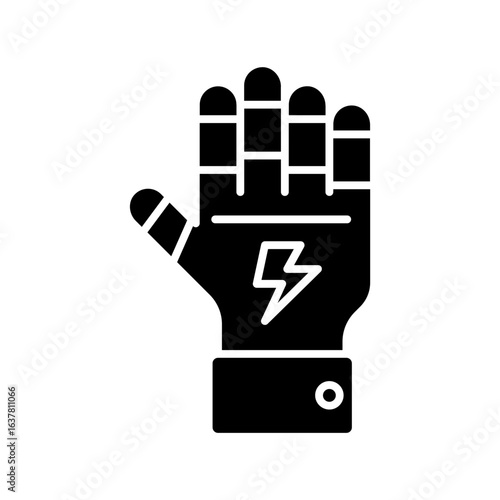 Electric resistant gloves icon