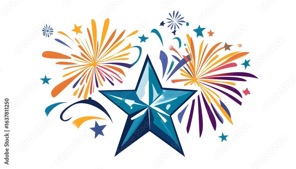 Obraz premium Bursting Star Vector Graphic