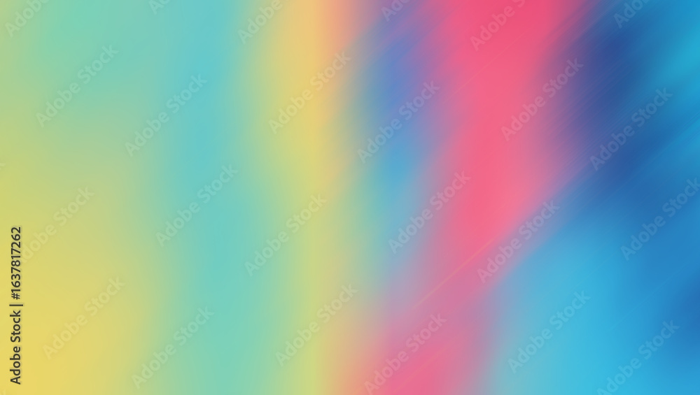 Obraz premium Vibrant Grainy Gradient with Magenta, Coral Orange, Yellow, and Cyan