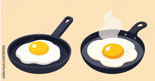 Fried Egg Vector Clipart – Breakfast Food Illustration