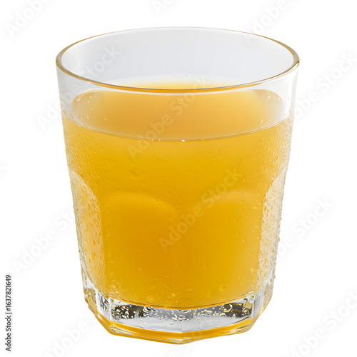 glass of orange juice with lemon