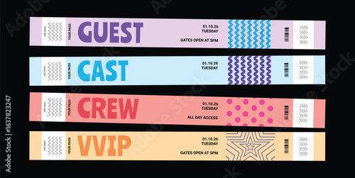 Festival or Concert Wristband Collection