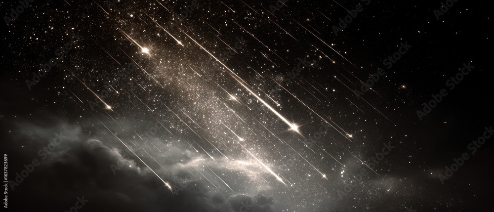 Fototapeta premium Silver Star Shower