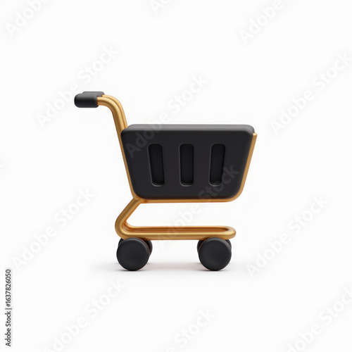 3D Shopping Cart Icon Design