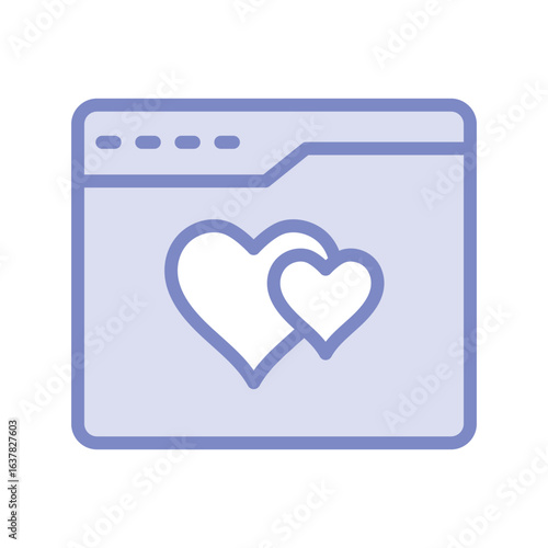 Online Dating duotone line icon , vector, pixel perfect, illustrator file 
