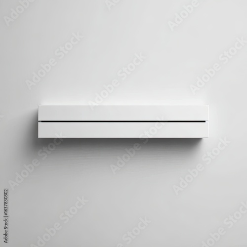 Wallpaper Mural A minimalist, white, wall-mounted shelf Torontodigital.ca