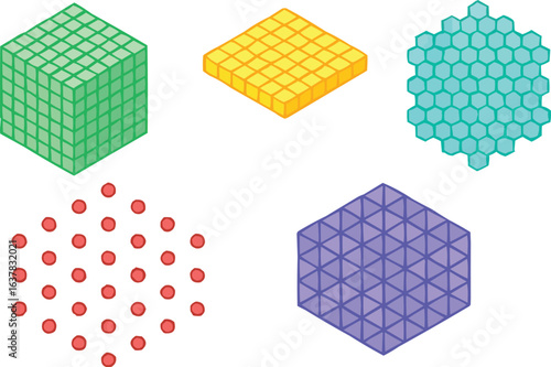 Color Grid Pattern Textures