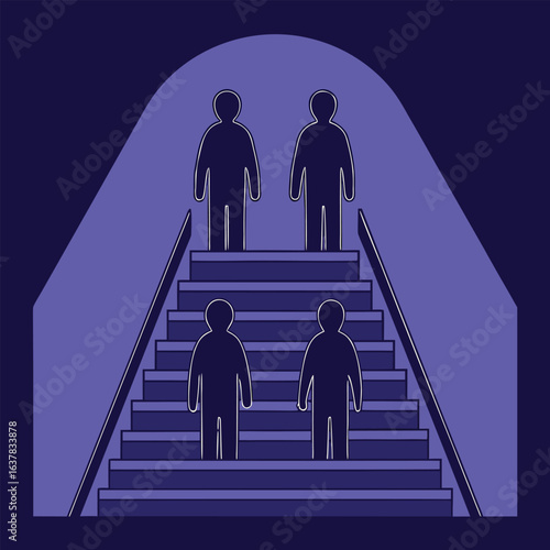 silhouette of a family in the night