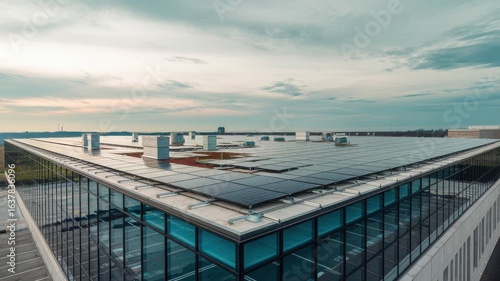 Rooftop with solar panels	