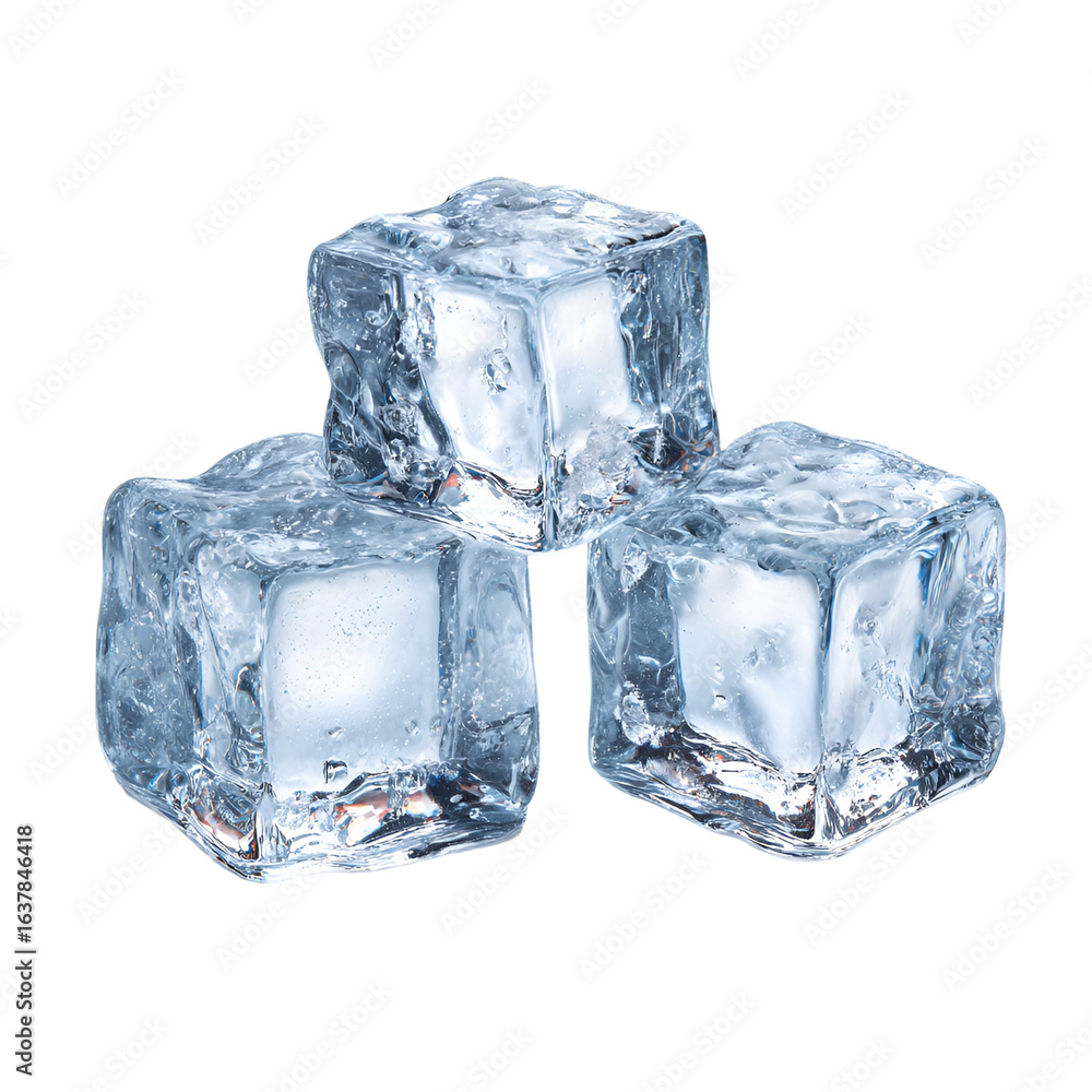 Obraz premium ice cubes isolated on white background