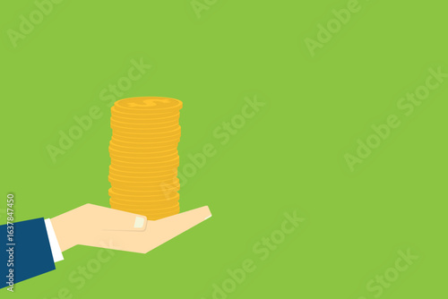 Hand holding money	