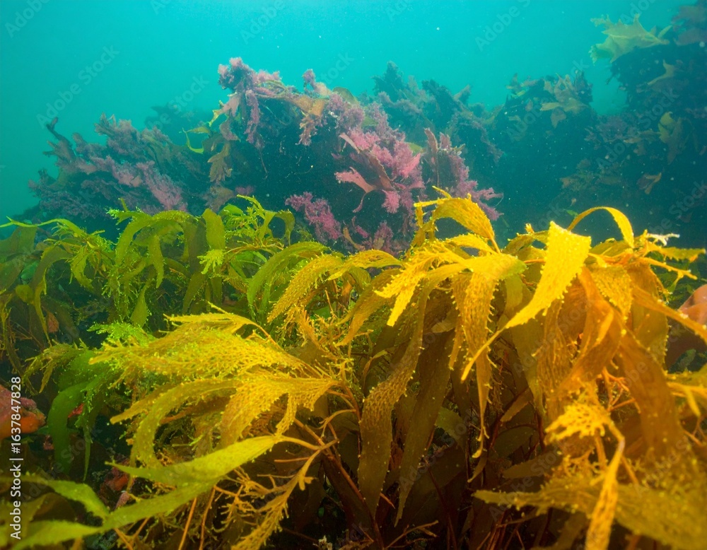 Naklejka premium coral reef and fish