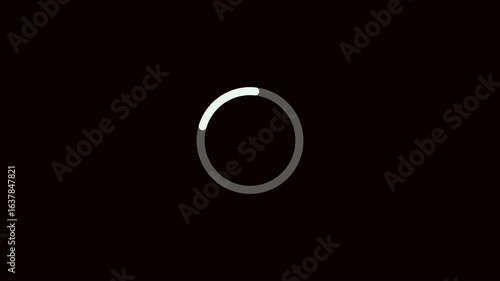 Circle loading animation with transparent background, Circle loading  icon, circle loading with alpha channel in 4k.