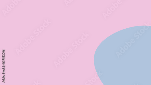 Abstract pastel pink background with a soft blue organic shape on the right side, perfect for modern design.