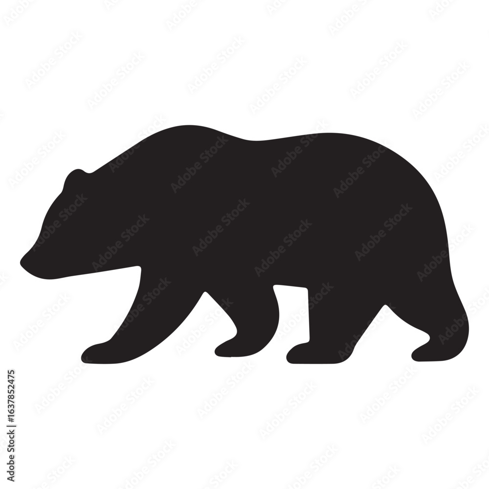 Obraz premium bear silhouette vector