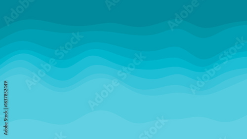 A serene abstract background featuring a beautiful gradient of various blue and teal hues, creating a calming wavy pattern suitable for modern designs.