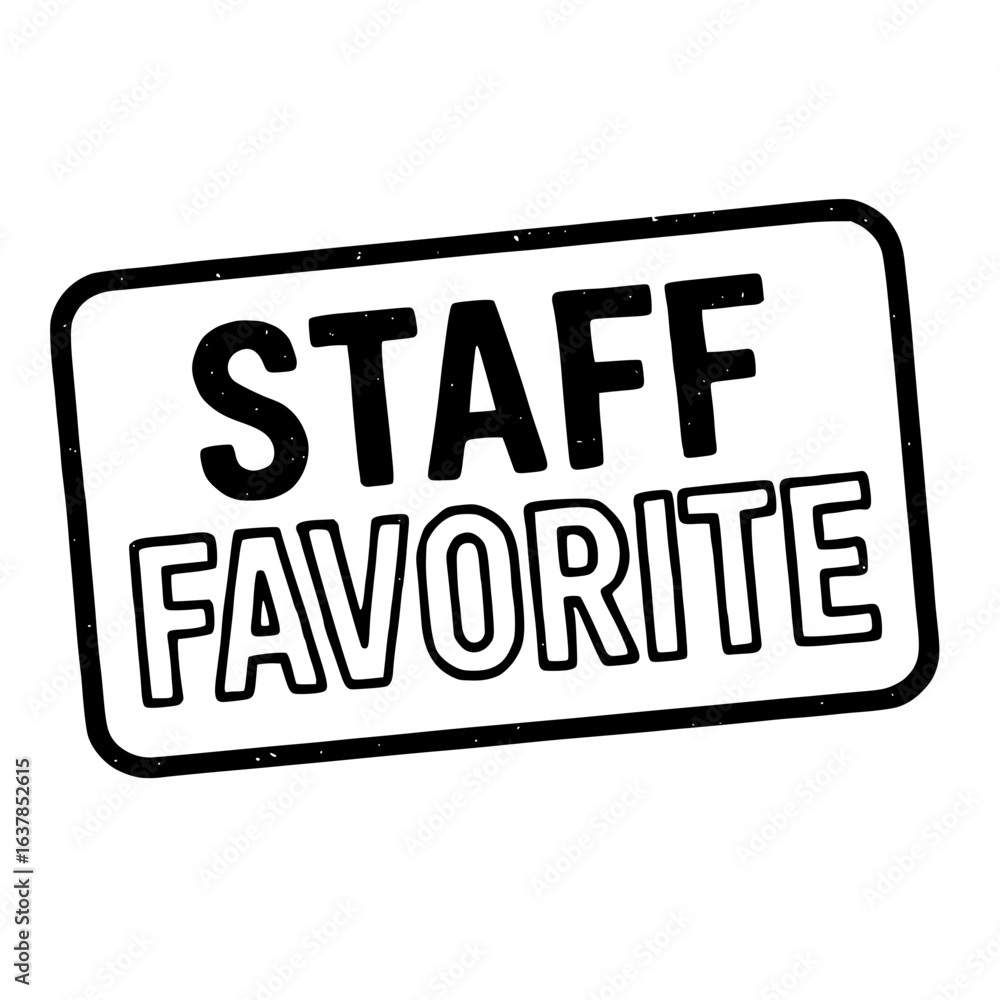 staff favorite stamp isolated in white staff favorite stamp isolated in white