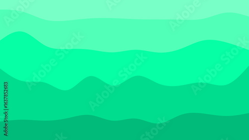 A serene abstract background featuring undulating waves of various green shades, creating a harmonious and calming visual texture for modern design projects.