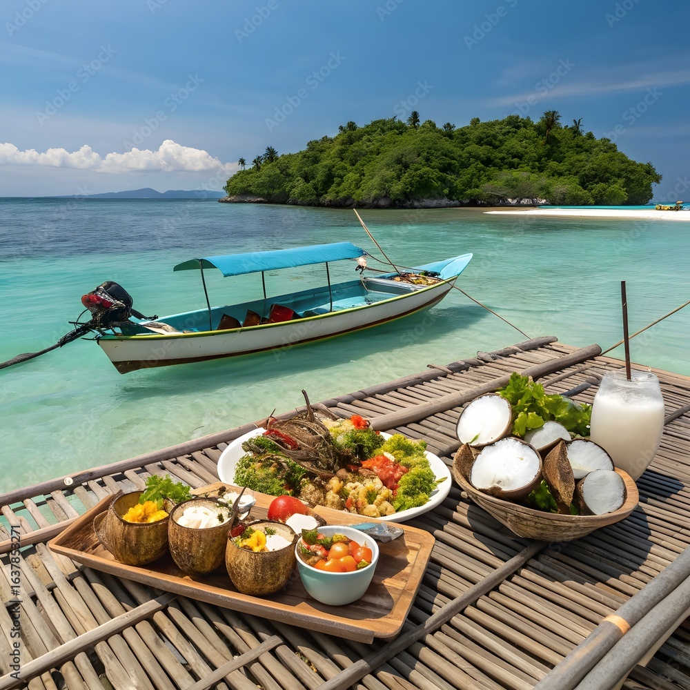 Obraz premium boat with food