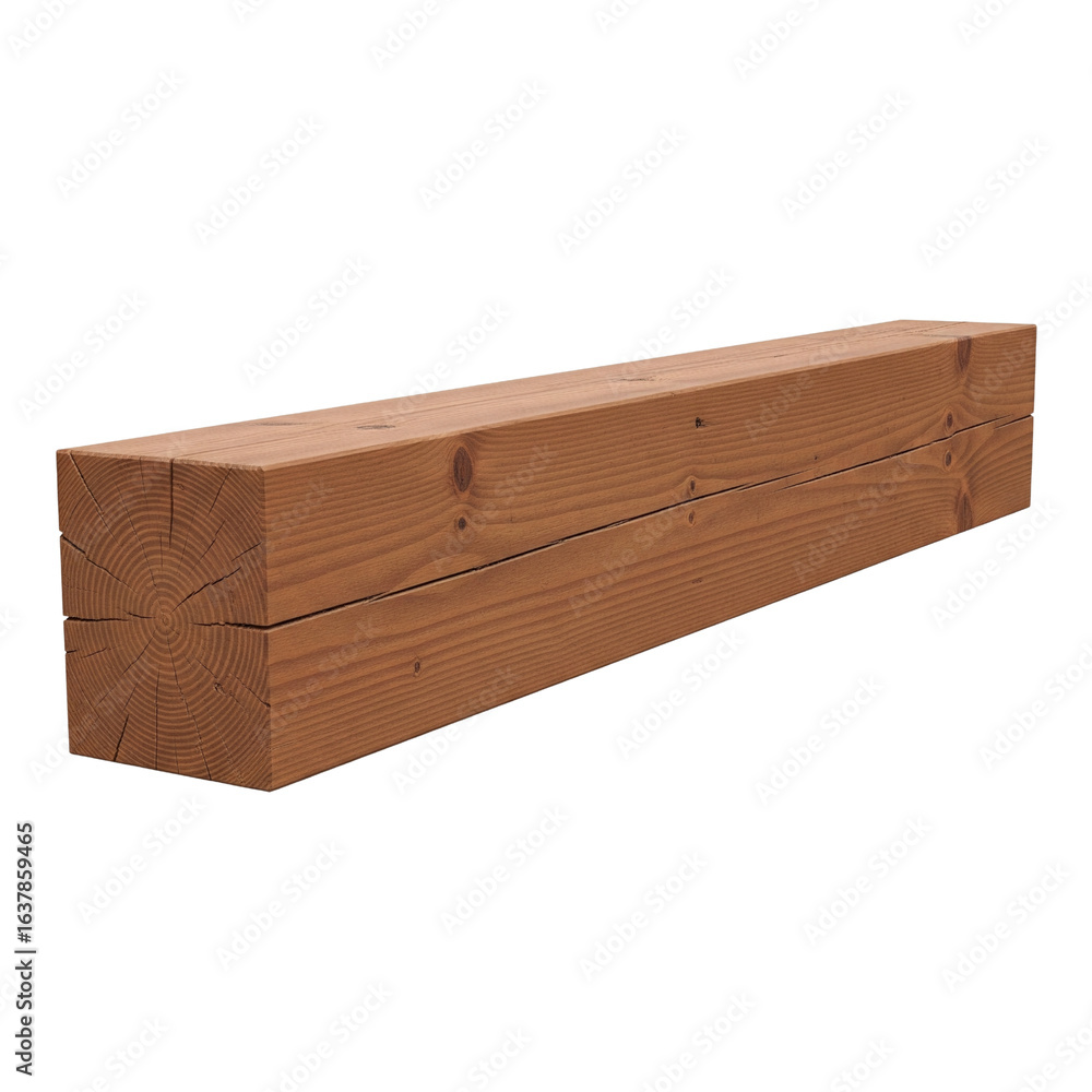 Wooden beam for construction and building Wooden beam for construction and building